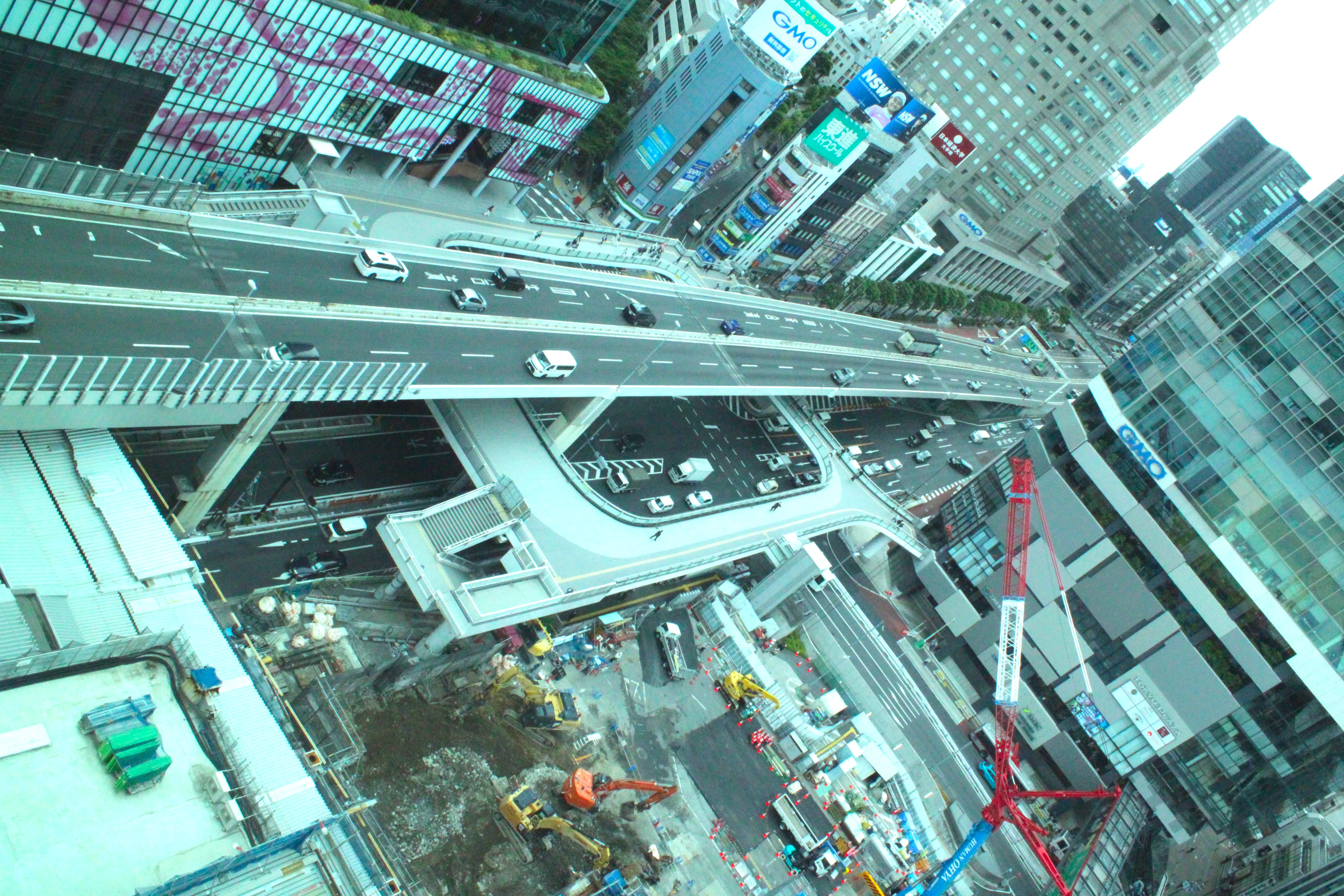 Big highway lifted off of the ground